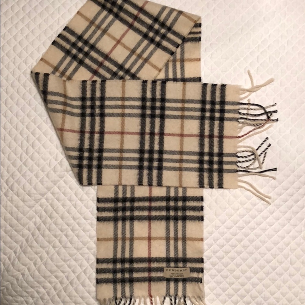 Burberry mini classic check cashmere scarf